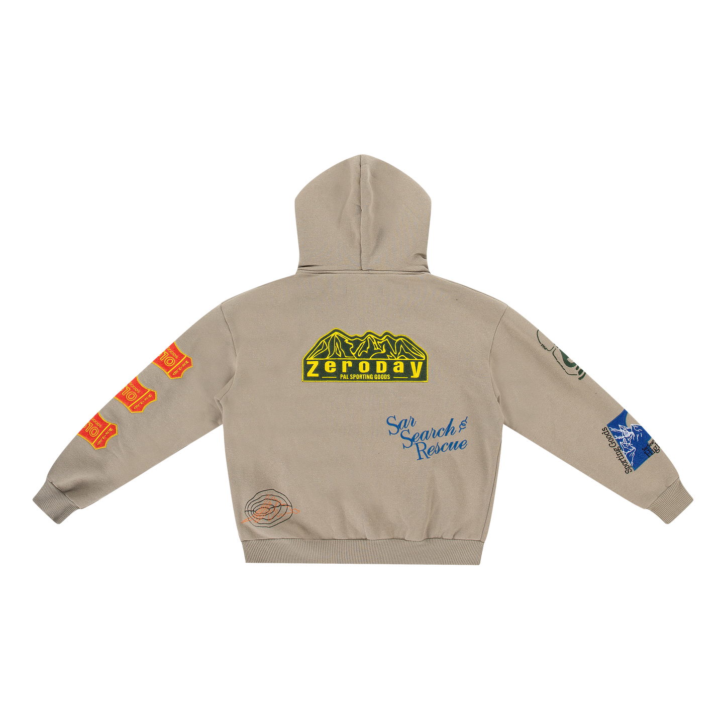 PAL Trial Hiking Collective Full Zip Hoodie Taupe
