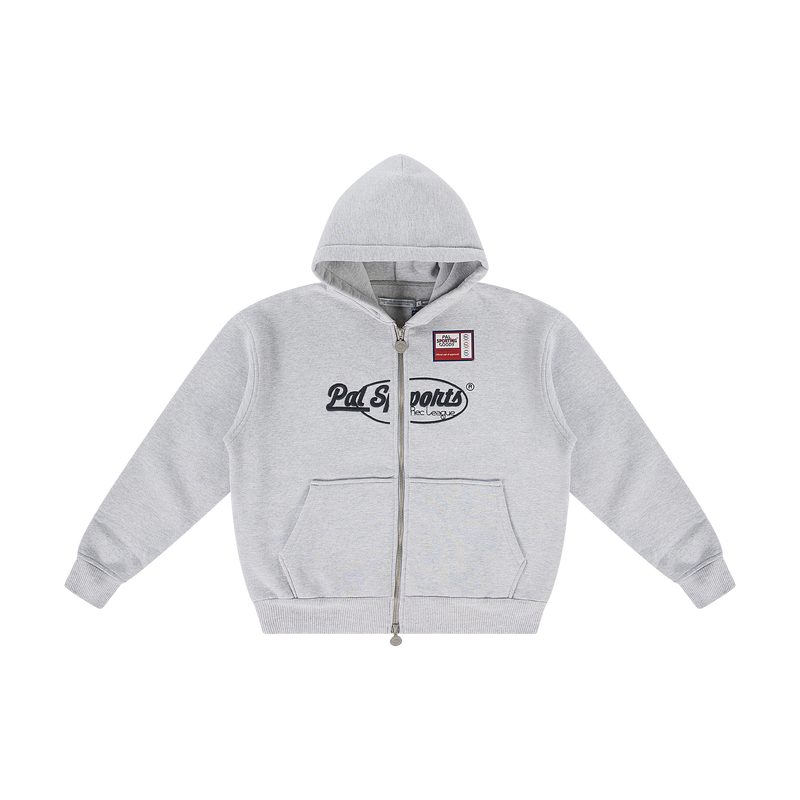 Rec League Full Zip Hoodie Light Gray Marl