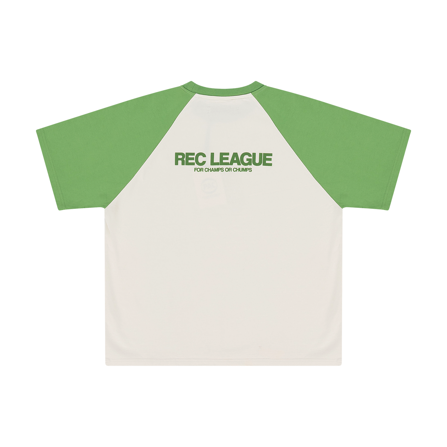 Rec League Raglan T-shirt Marshmallow Green