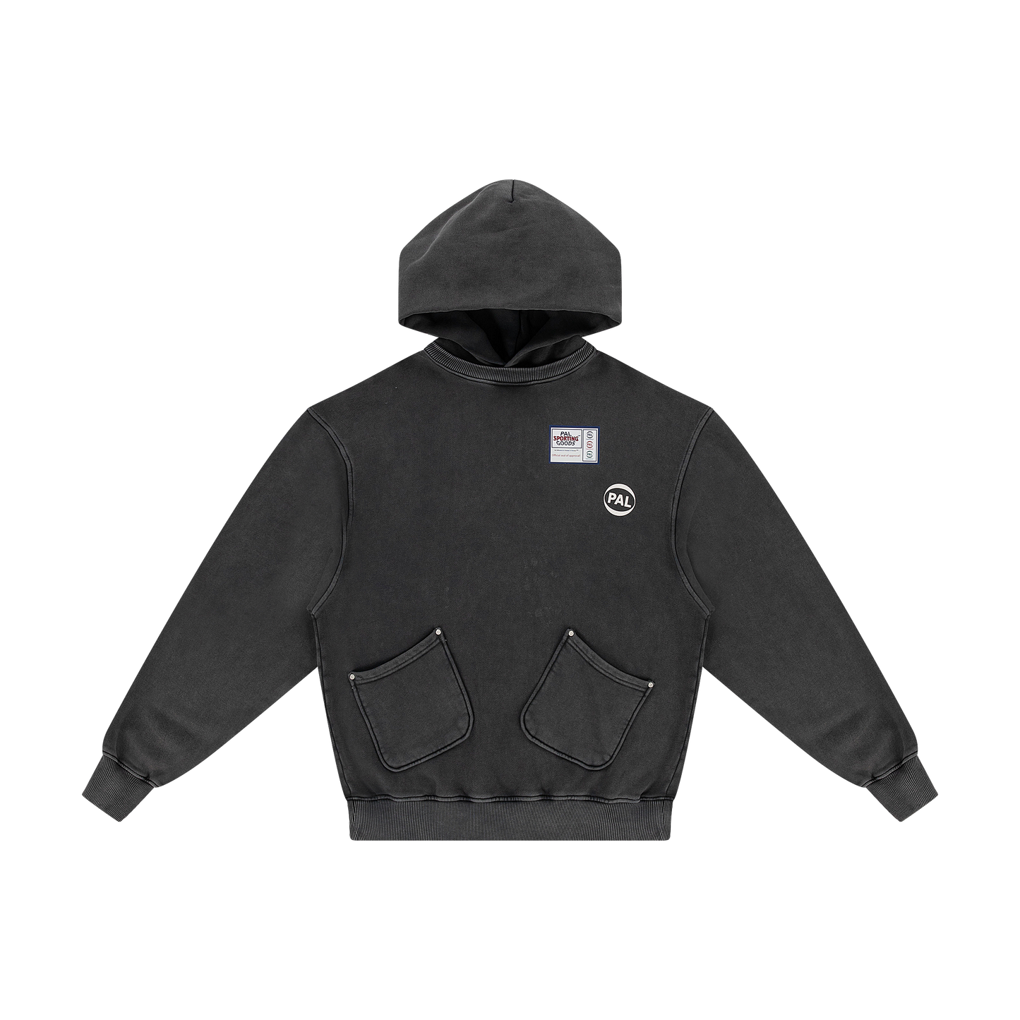 New TM Hooded Crewneck Caviar