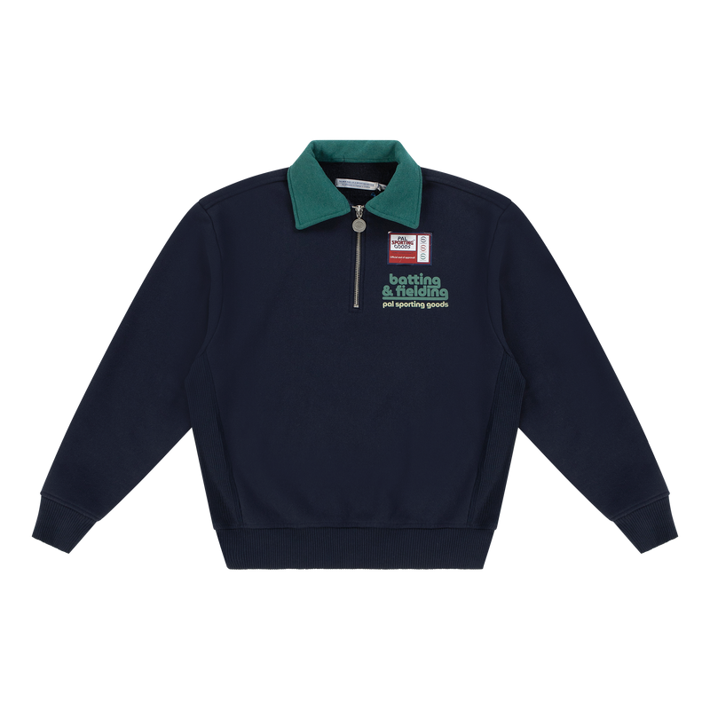 Batting & Fielding half Zip Maritime Blue