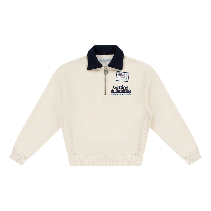 Batting & Fielding half Zip Marshmellow