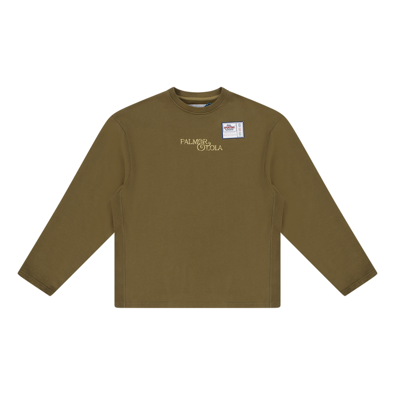 Wolds Crewneck without Cuff Military Olive