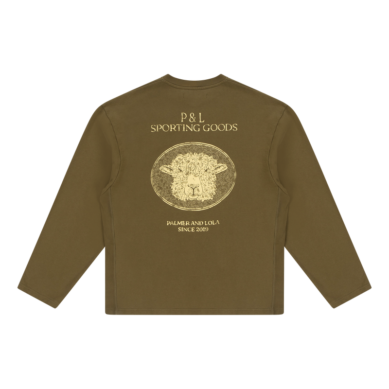 Wolds Crewneck without Cuff Military Olive