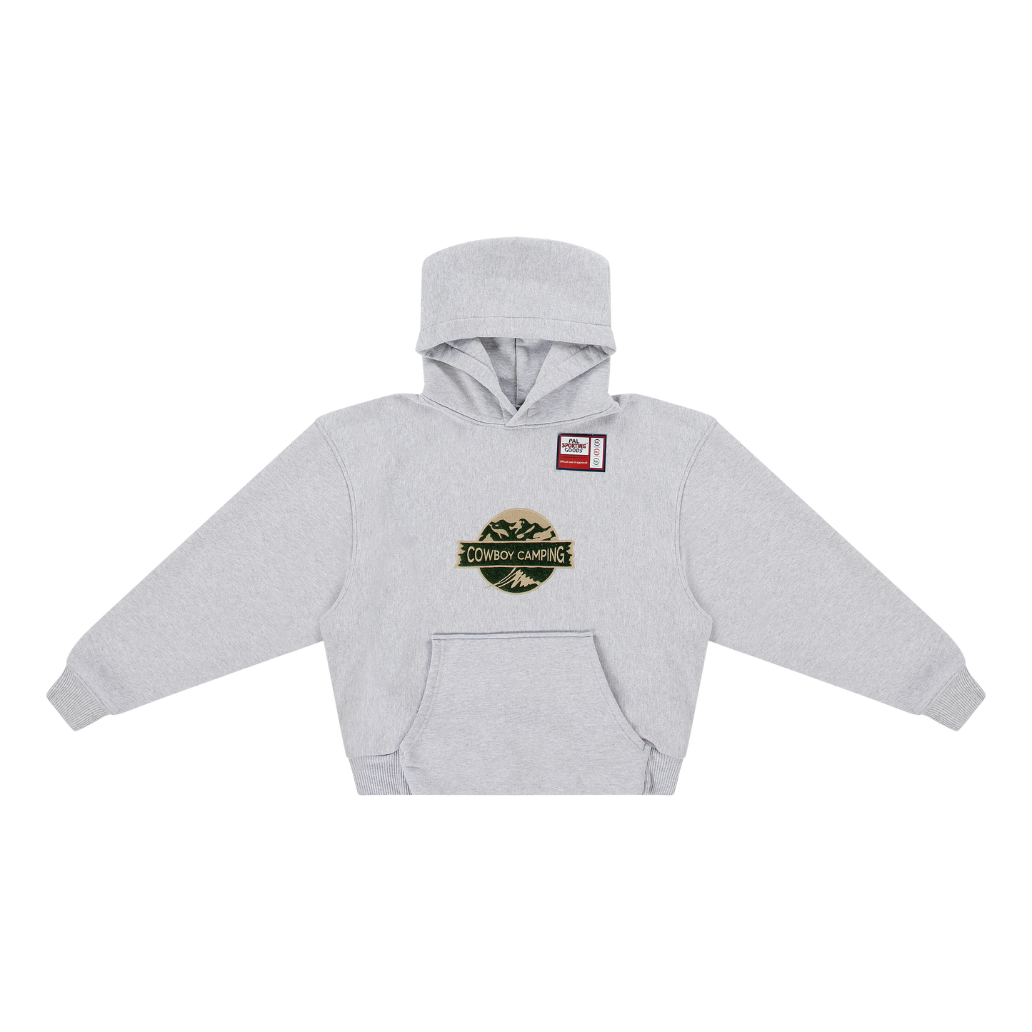Cowboy Camping Hoodie Light Gray Marl