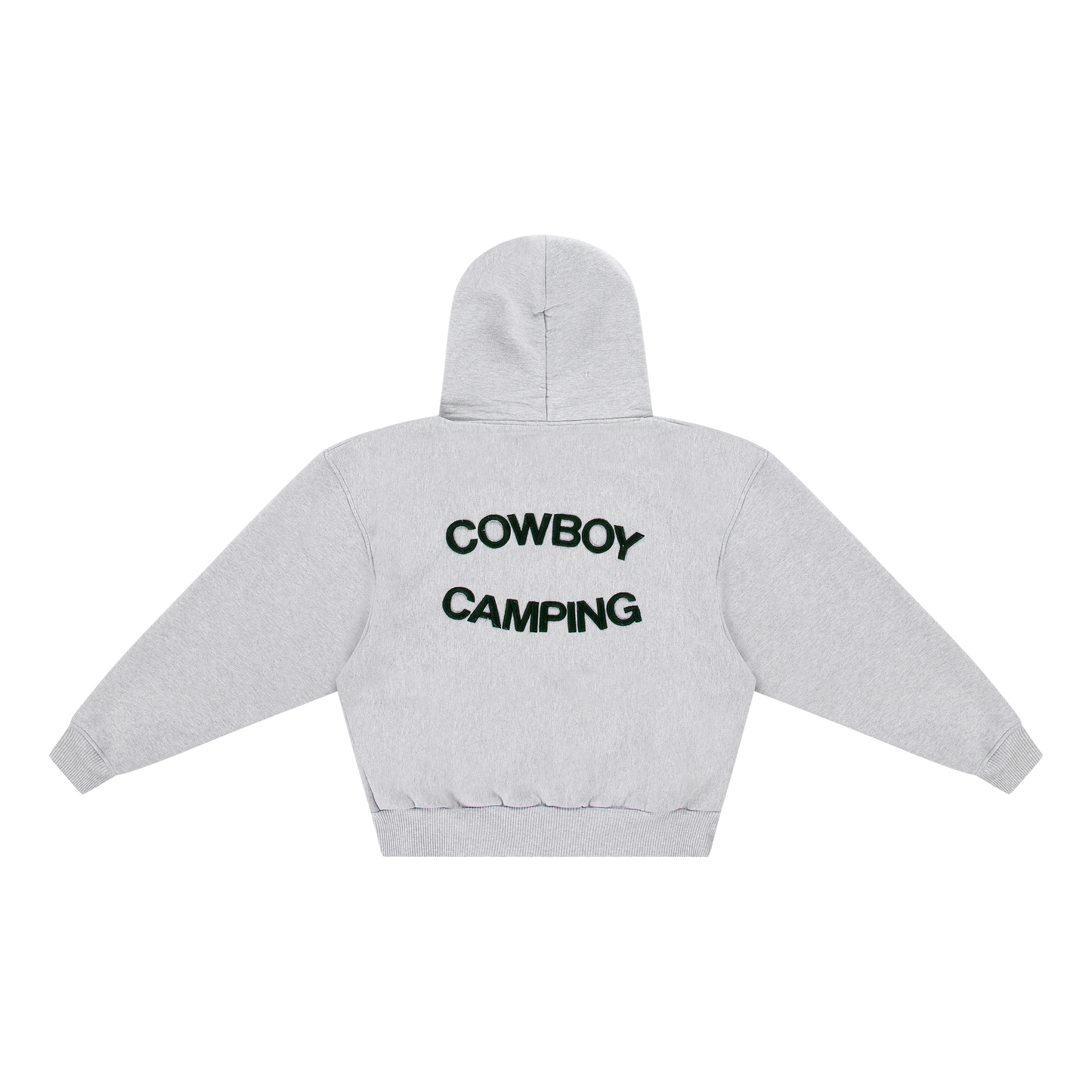 Cowboy Camping Hoodie Light Gray Marl