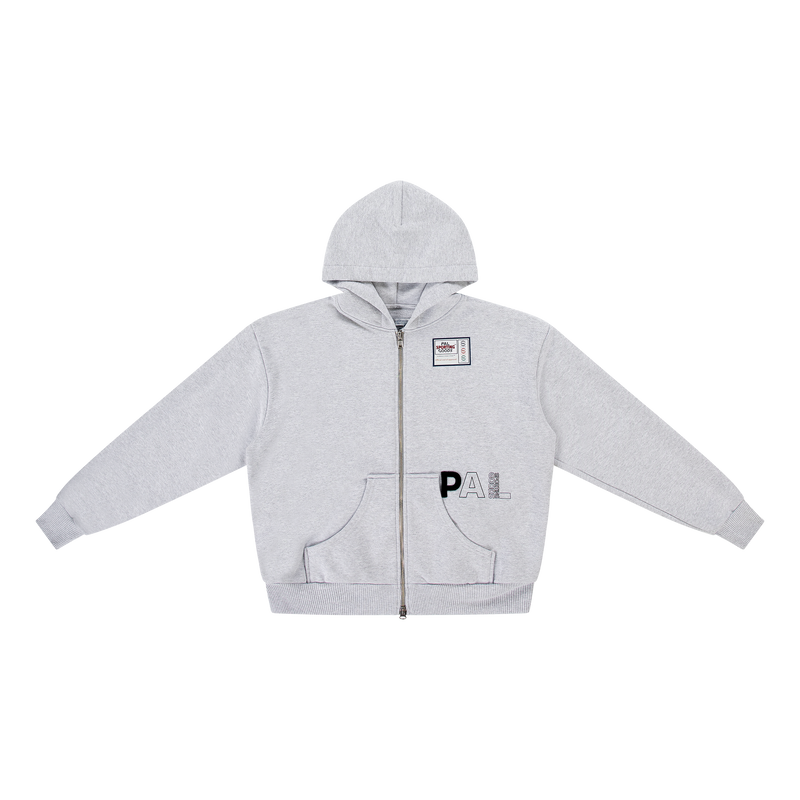 Fast Packing Multi Pocket Zip Hoodie Light Gray