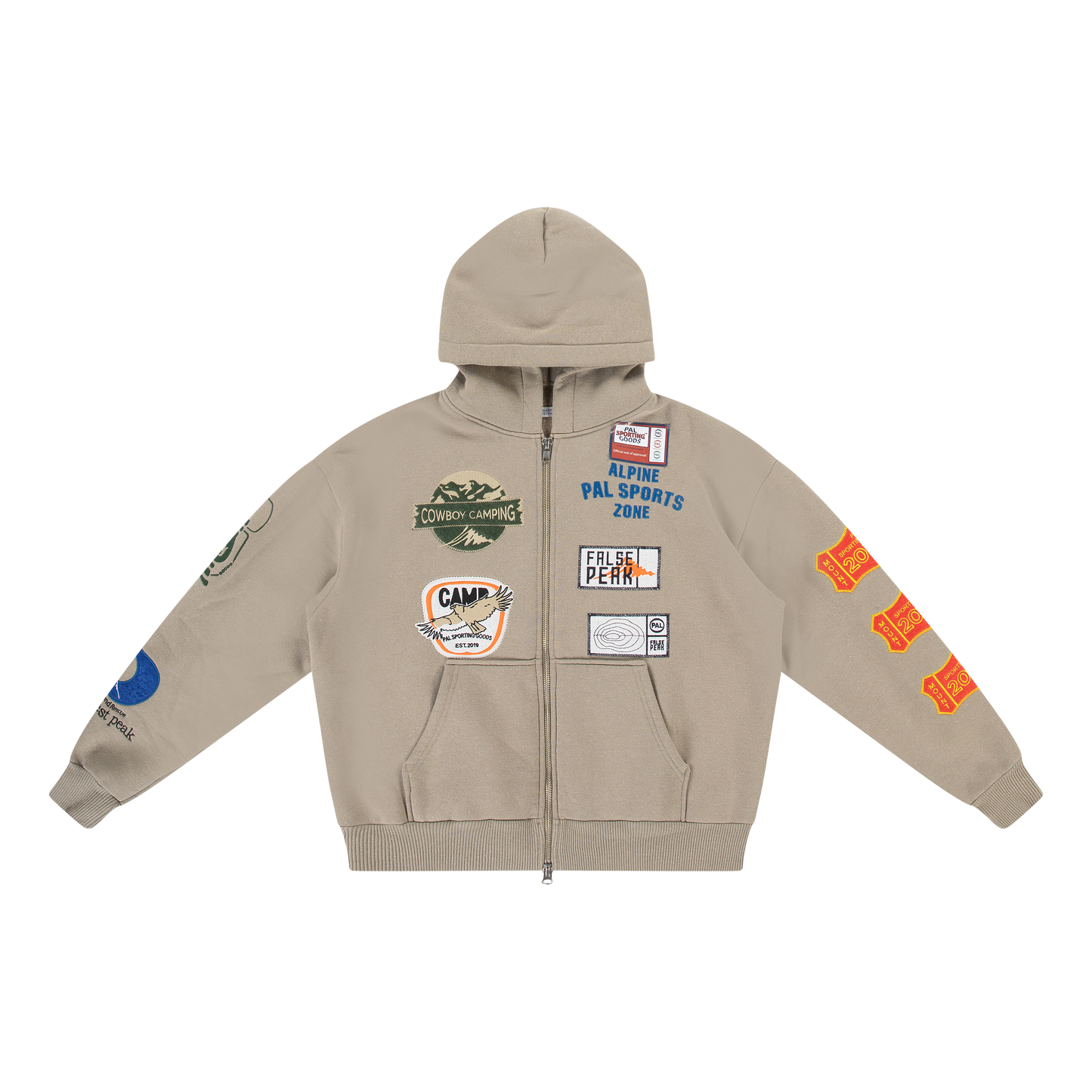 PAL Trial Hiking Collective Full Zip Hoodie Taupe