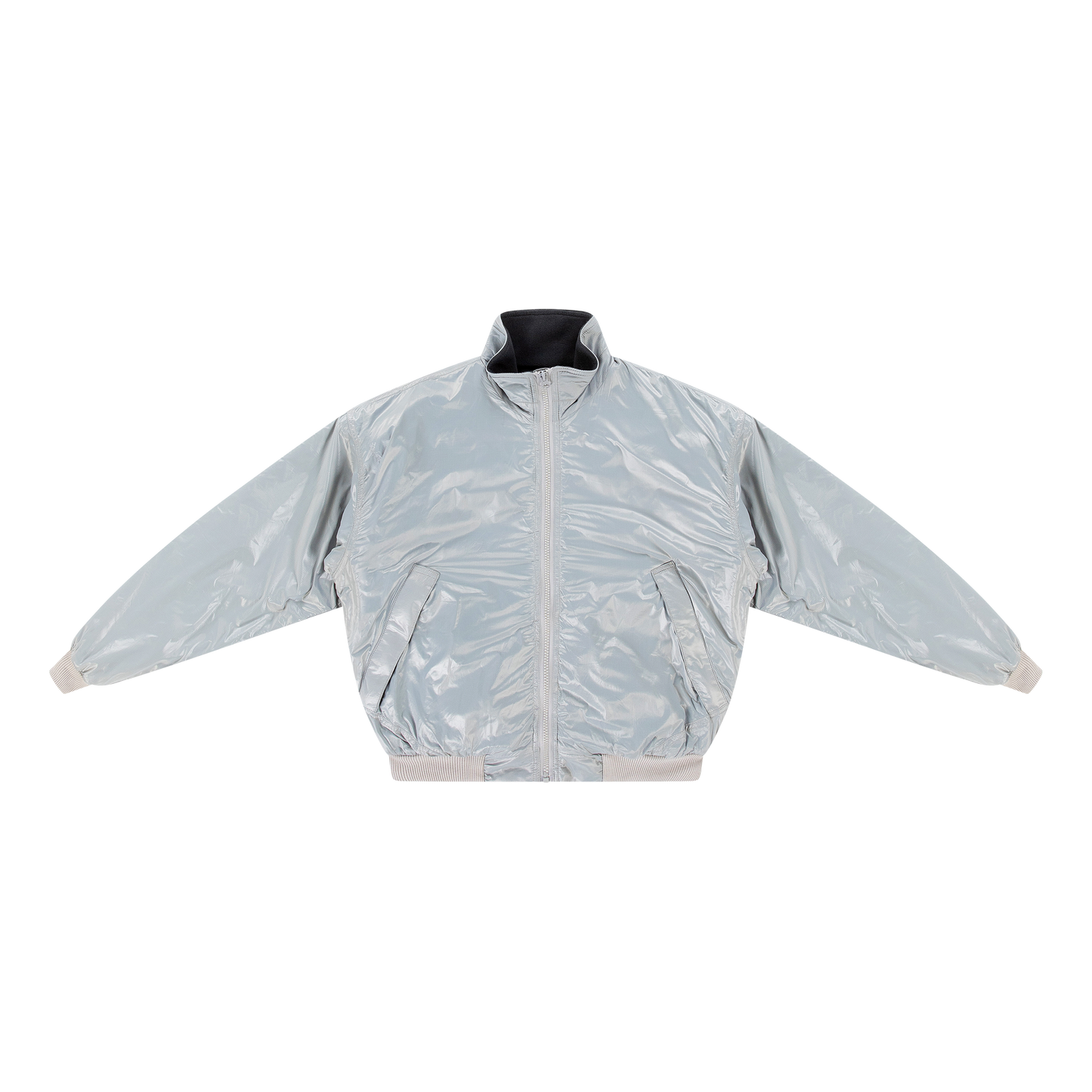 PJ’s Trail Cloud Reversible Short Bomber Gray Silver