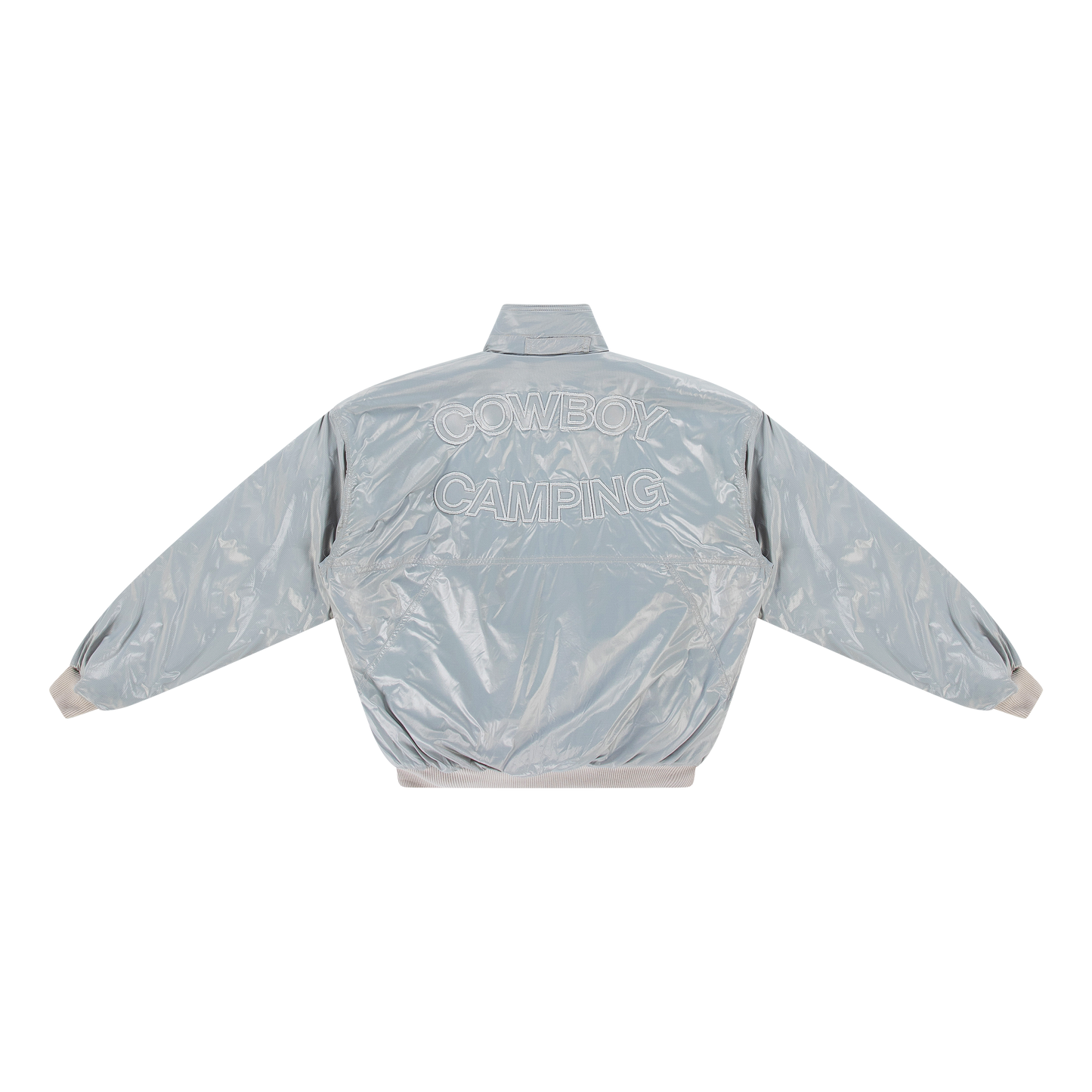 PJ’s Trail Cloud Reversible Short Bomber Gray Silver