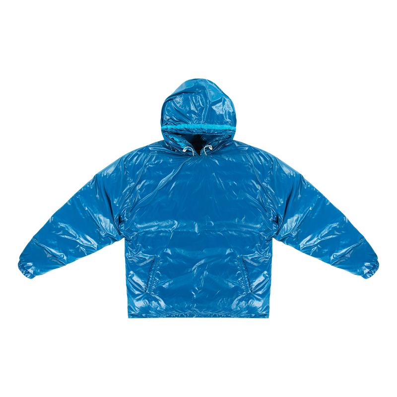Camp Eagle Oversized Hoodie Blue