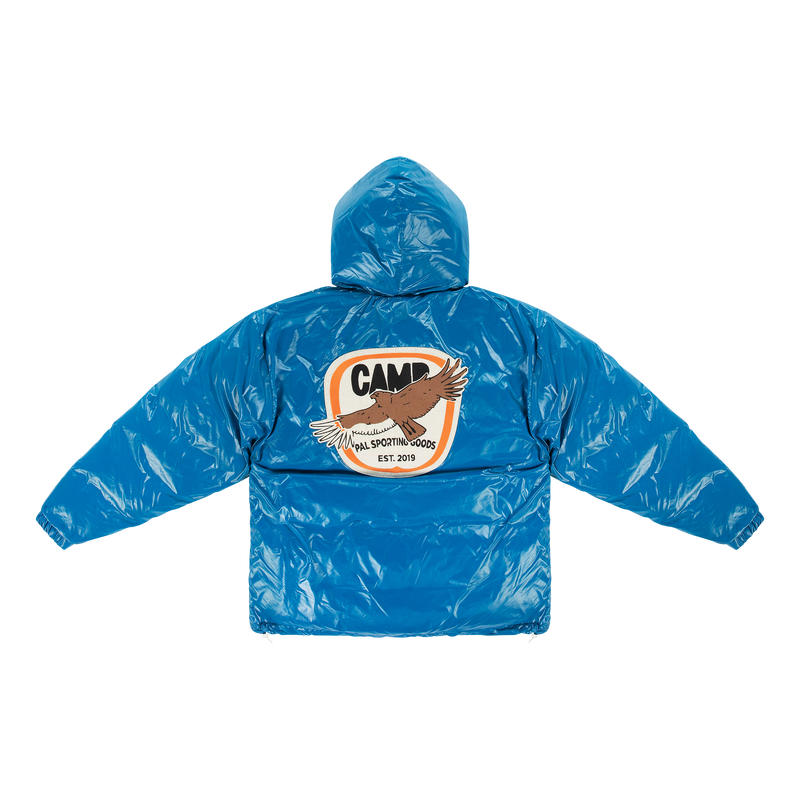 Camp Eagle Oversized Hoodie Blue