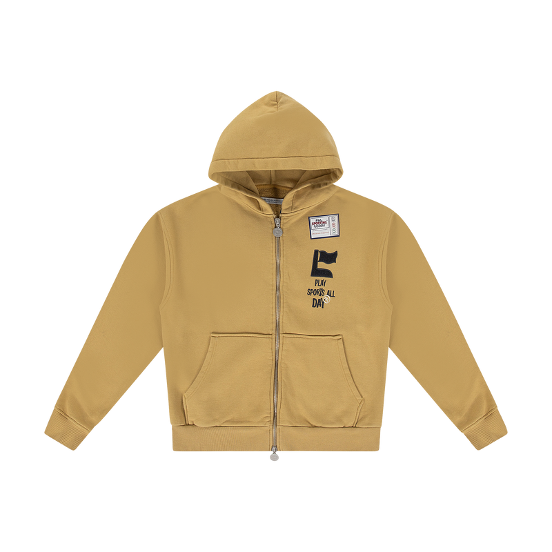 Play Sports All Day Full Zip Hoodie Khaki