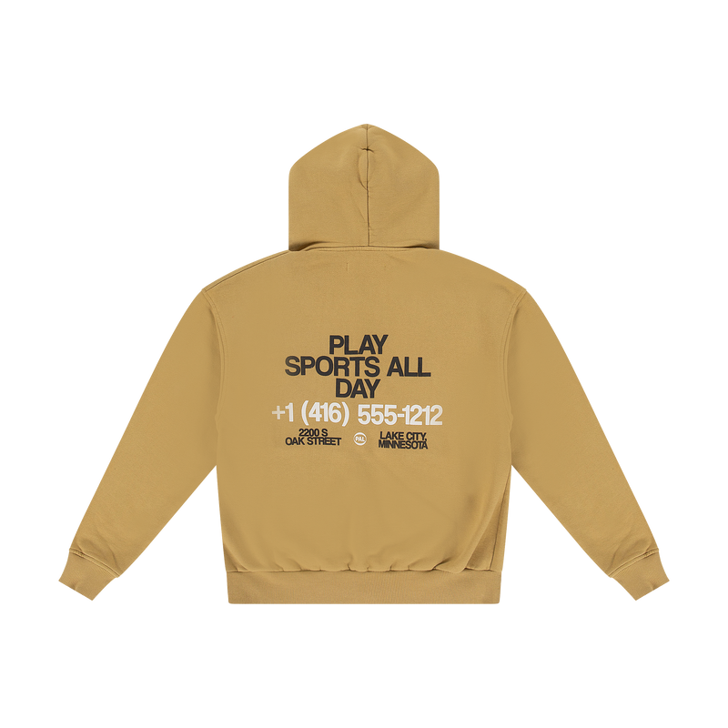 Play Sports All Day Full Zip Hoodie Khaki