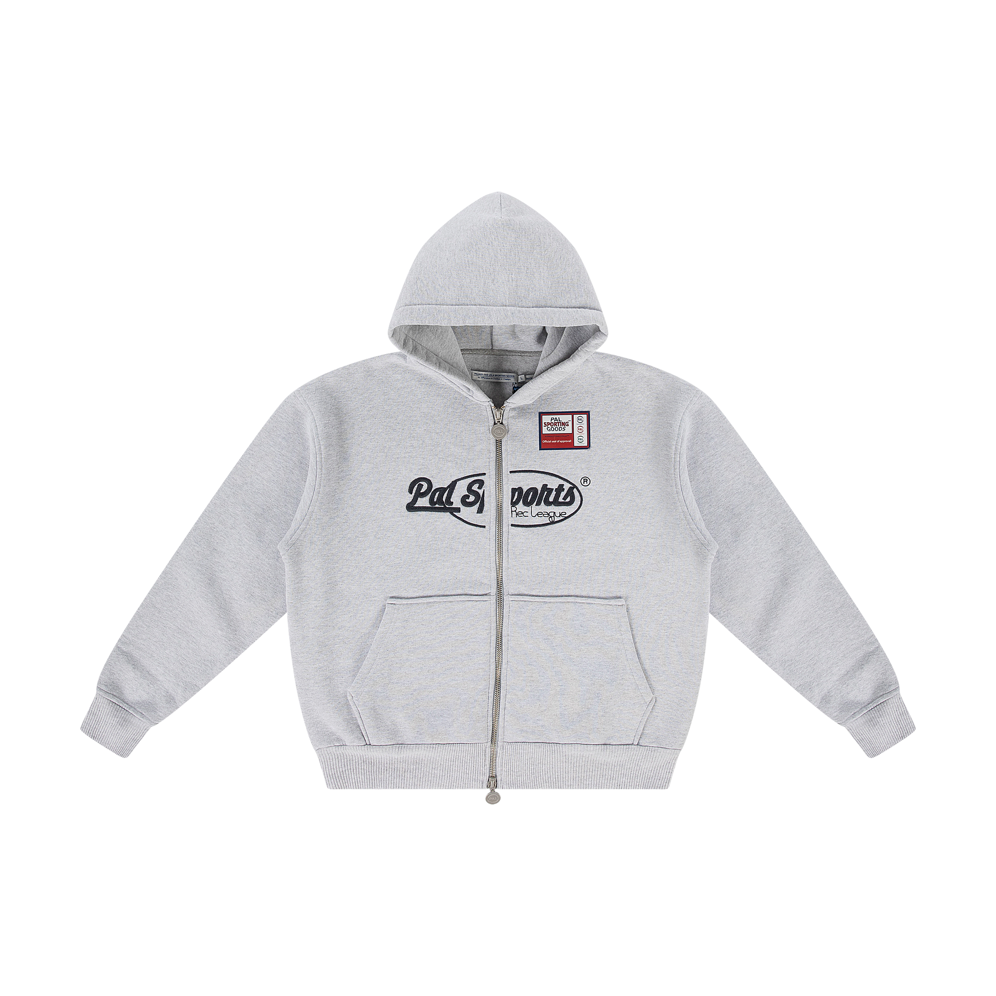 Rec League Full Zip Hoodie Light Gray Marl