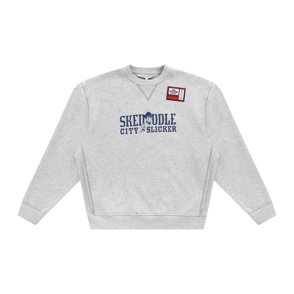 Skedaddle Crewneck Light Gray Marl - Packshot Front