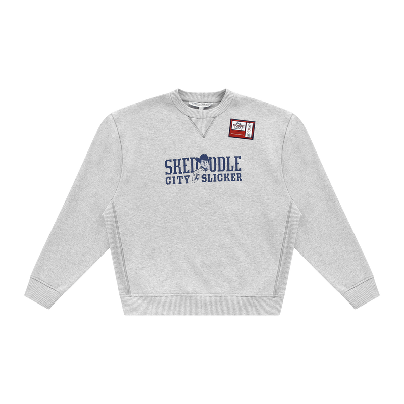 Skedaddle Crewneck Light Gray Marl - Packshot Front