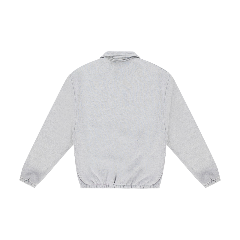New TM Button Down Collared Sweater Light Gray Marl
