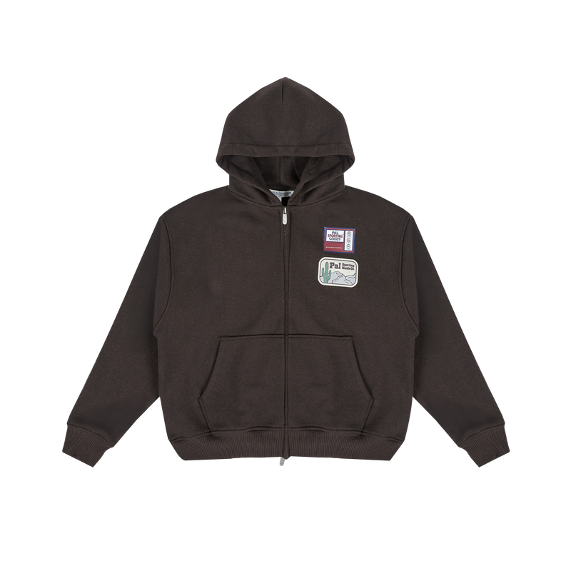 Ernest Full Zip Deep Mahogany