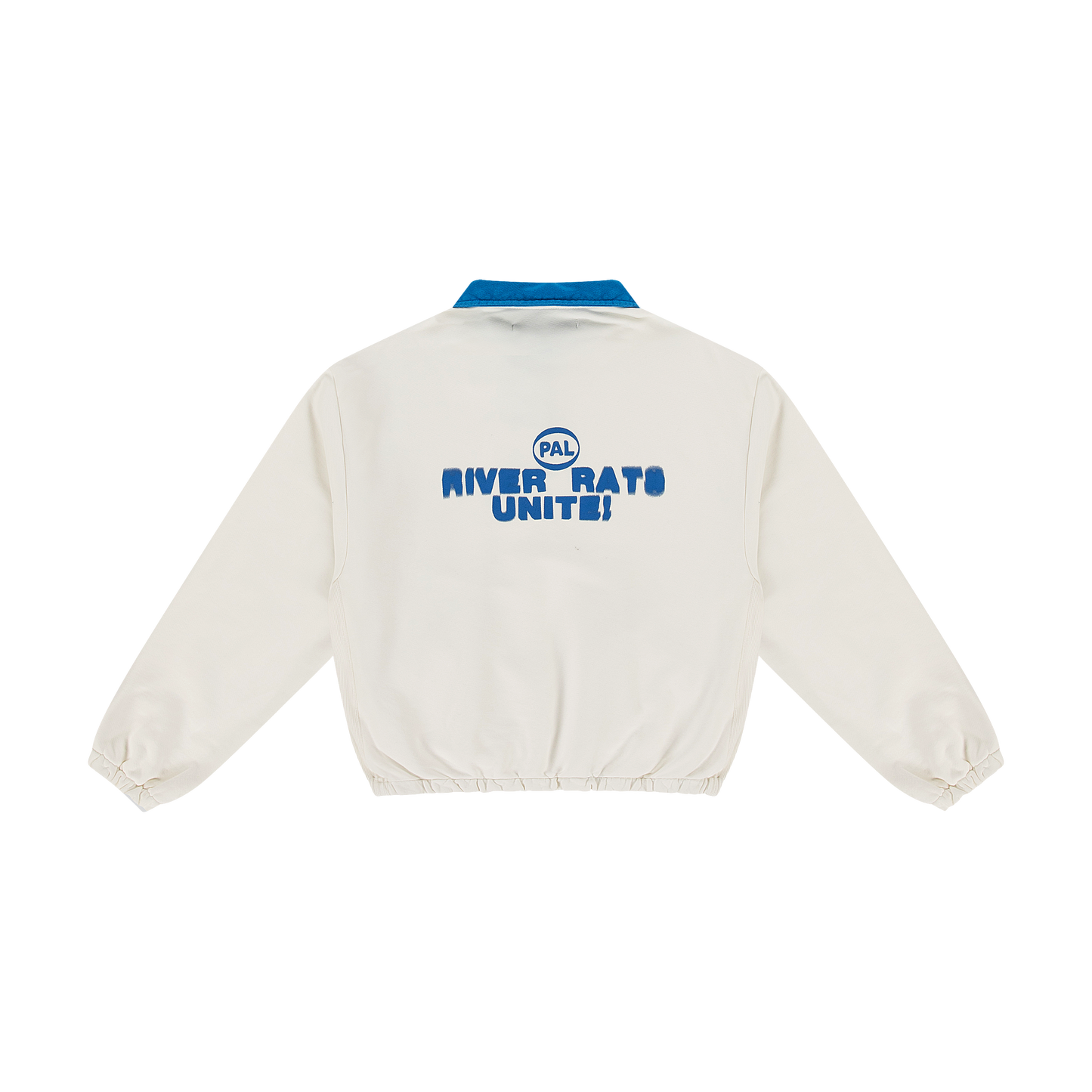 River Rats Button Down Half Zip Marshmallow Blue