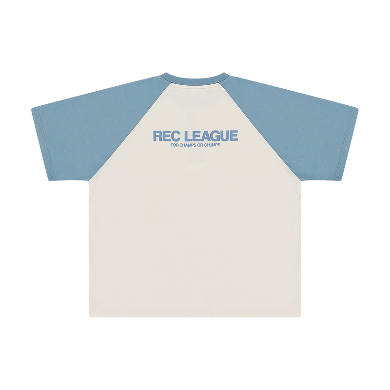 Rec League Raglan T-shirt Marshmallow Blue