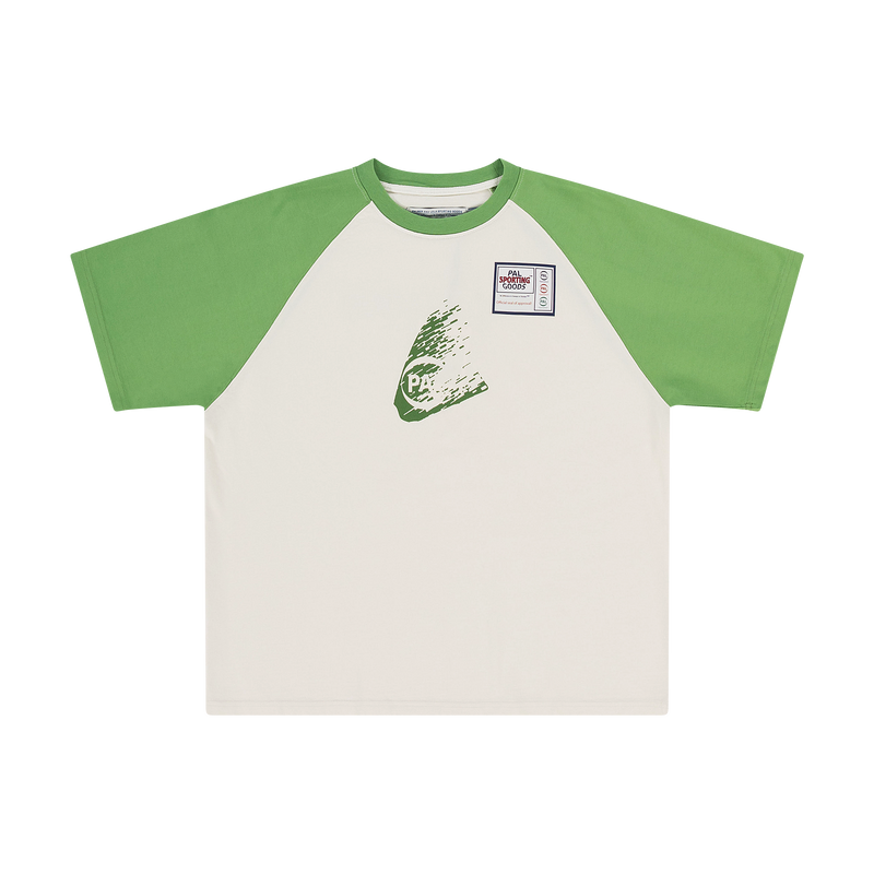 Rec League Raglan T-shirt Marshmallow Green