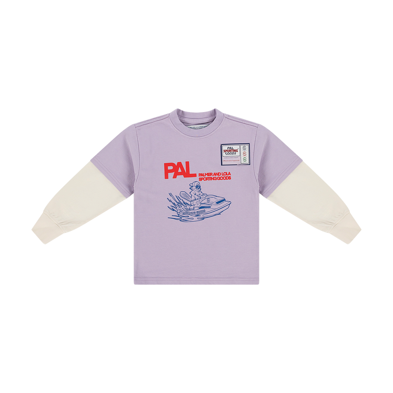 River Rats Double Sleeve Kids Longsleeve  Lilac Hills