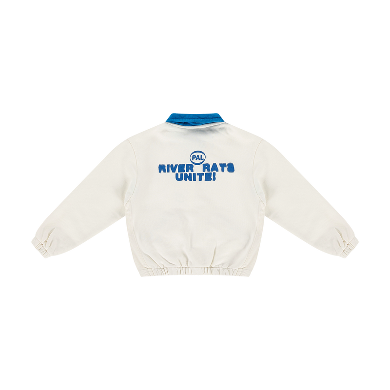 River Rats Button Down Kids  Half Zip Marshmallow Blue