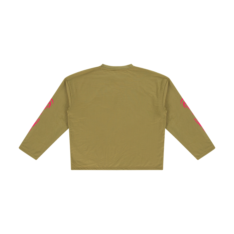 Ripple Mesh Longsleeve Khaki Bonbon