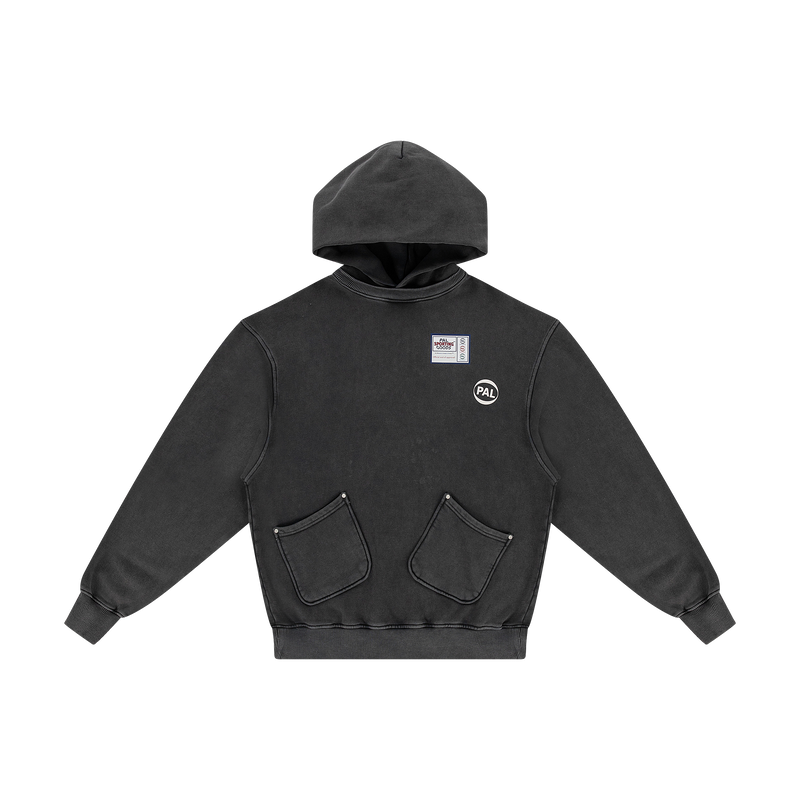 New TM Hooded Crewneck Caviar