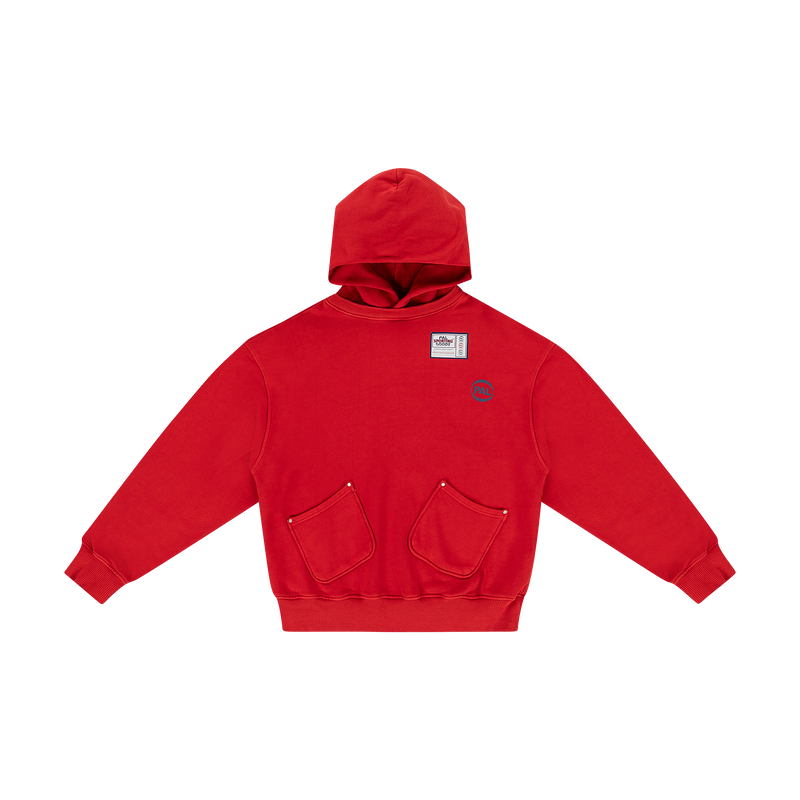 New TM Hooded Crewneck Fiery Red