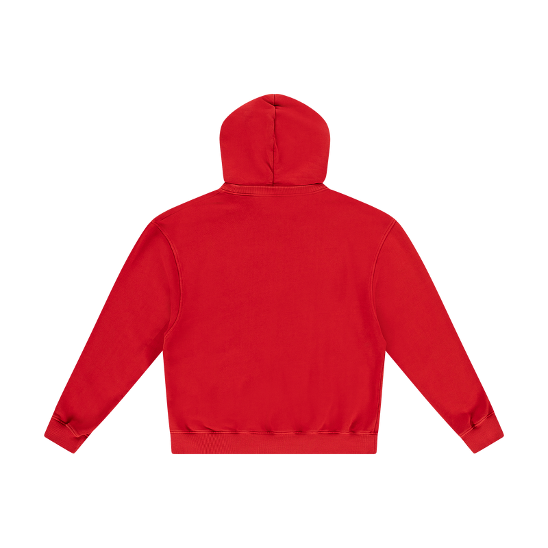 New TM Hooded Crewneck Fiery Red