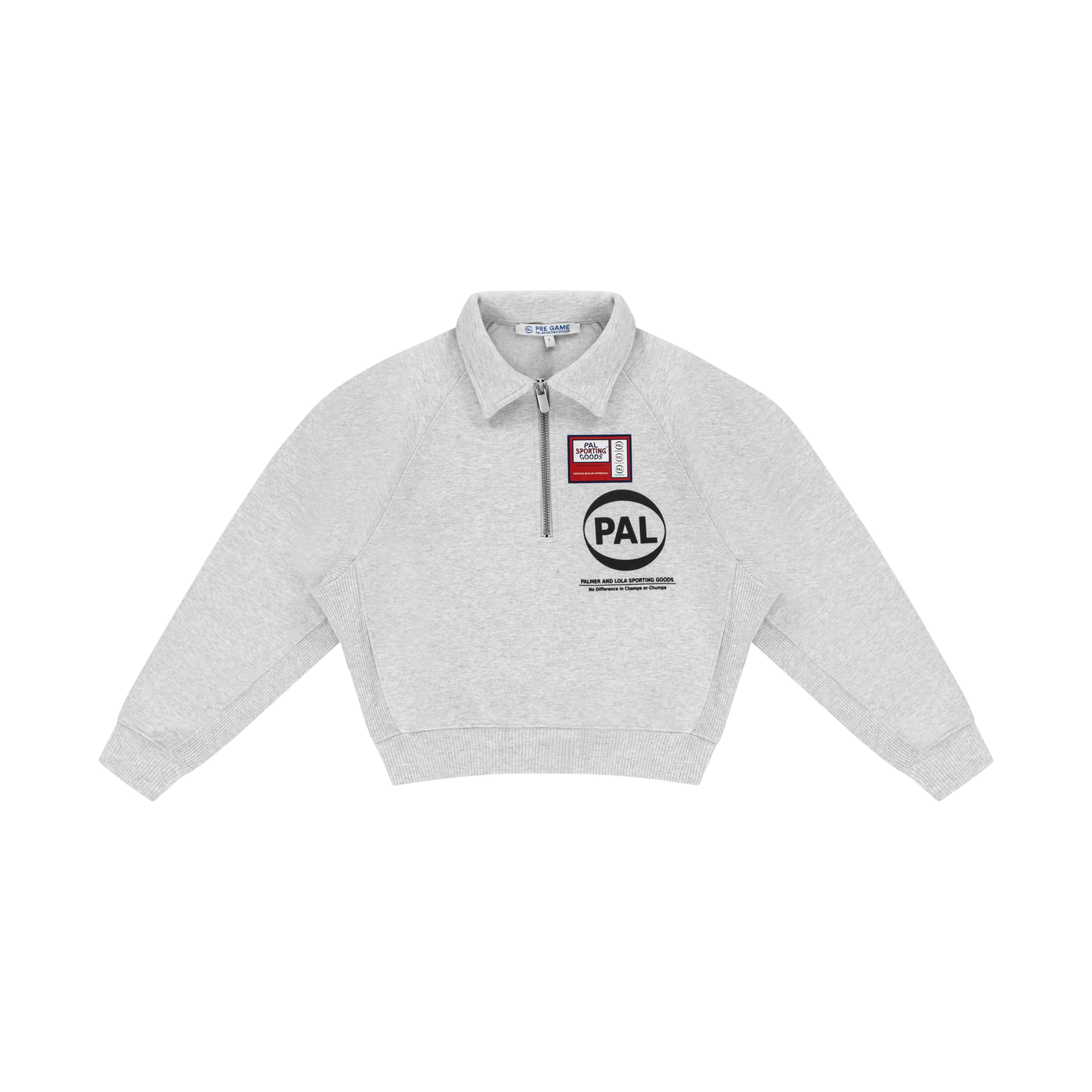 Women's Pre Game Half Zip Light Gray Marl