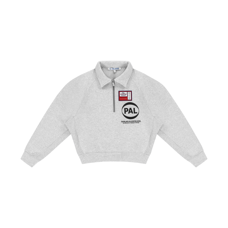 Women's Pre Game Half Zip Light Gray Marl