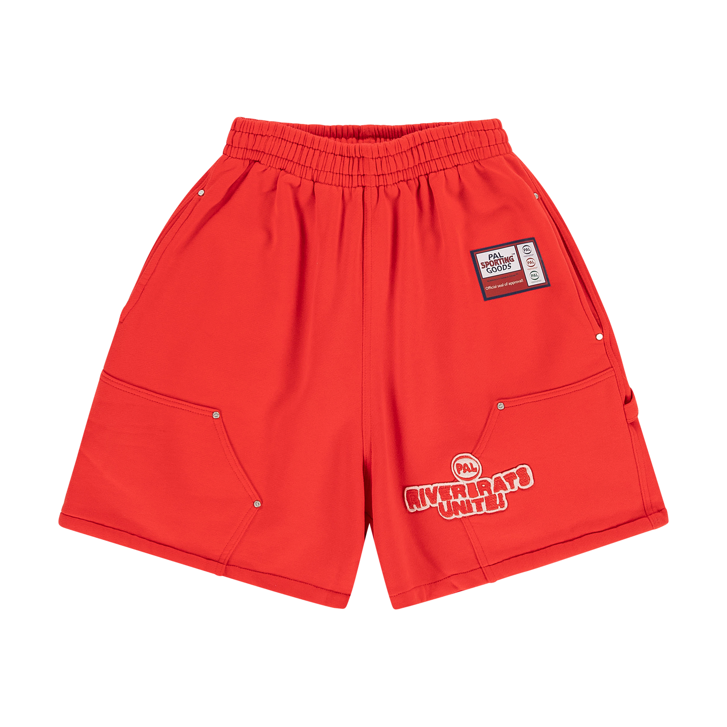 River Rats Double Knee Shorts Fiery Red