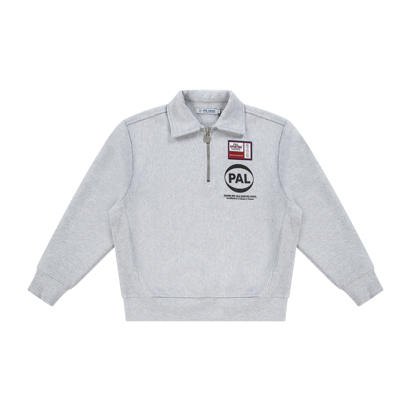 Pre Game Half Zip Light Gray Marl
