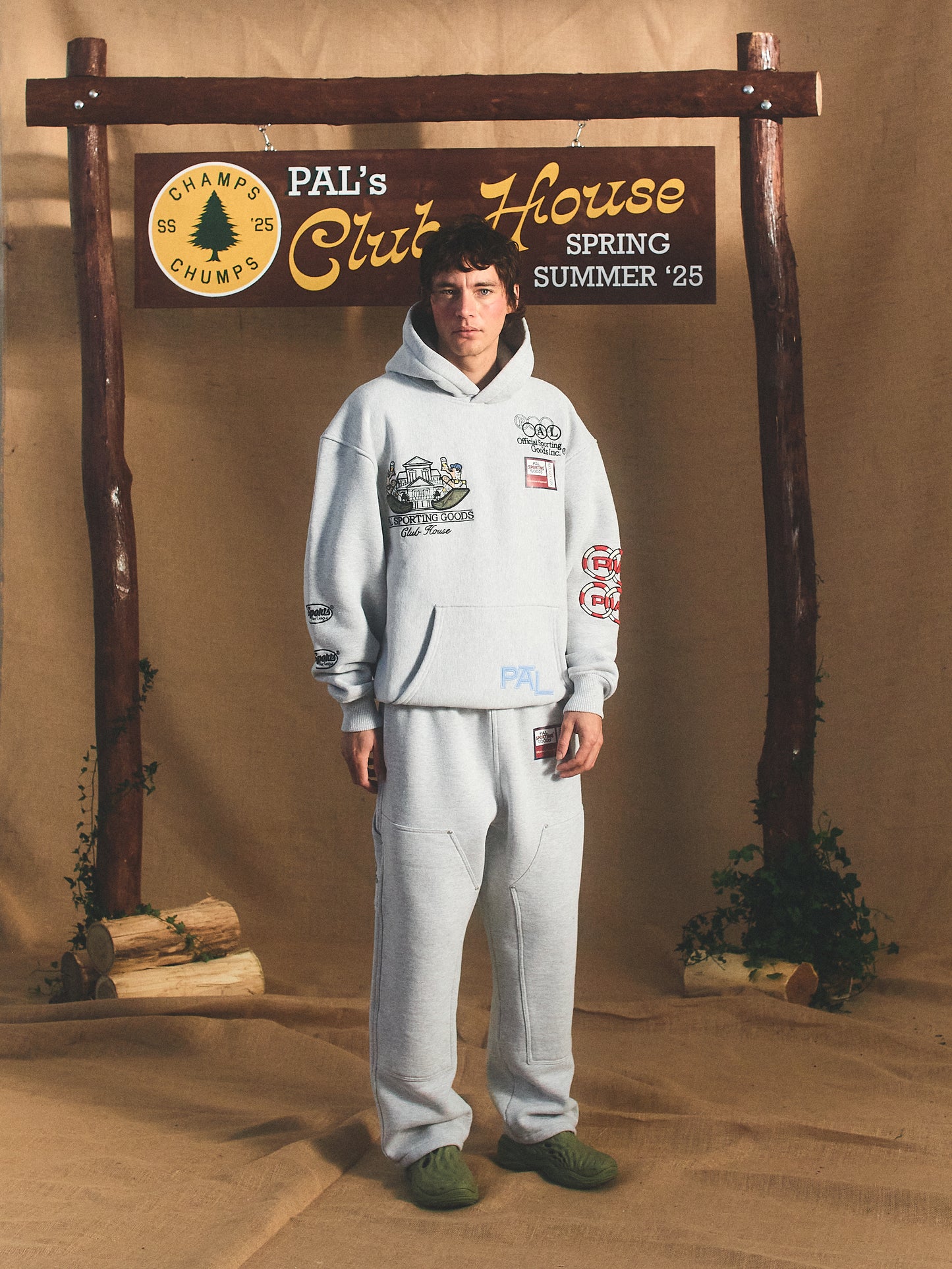 Club House Collective Hoodie Light Gray Marl