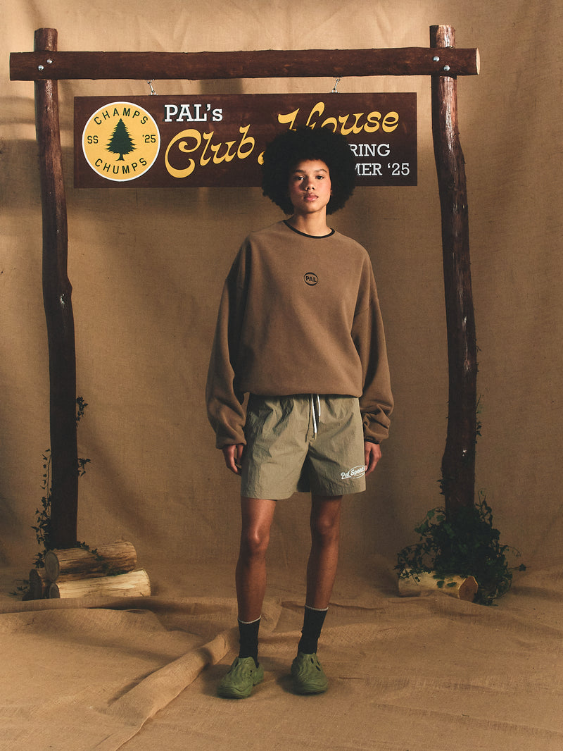 New TM Fleece Crewneck Deep Brown