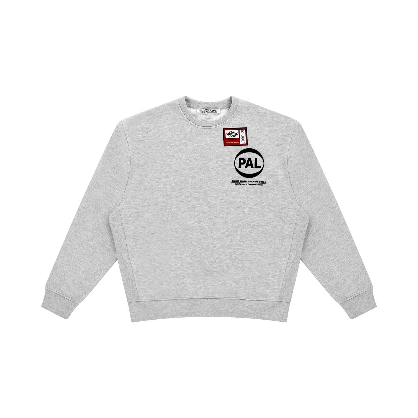 Pre Game Crewneck Light Gray Marl