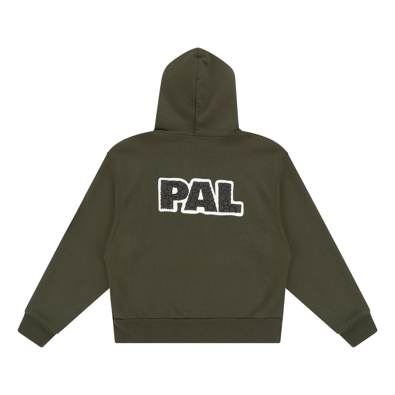 Bricks On The Wall Hoody Military Olive