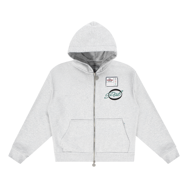 A Pint Of Sheep Full Zip Hoody Light Gray Marl