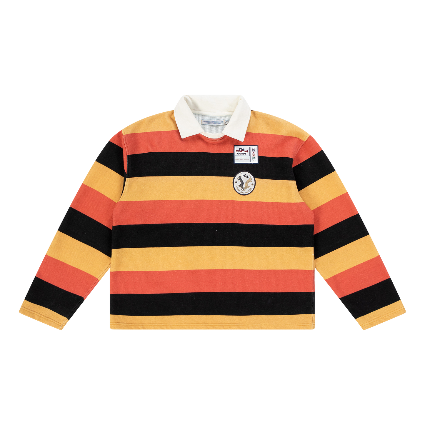 Batting & Fielding Striped Crewneck Polo Caviar Cranberry