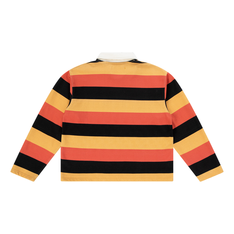 Batting & Fielding Striped Crewneck Polo Caviar Cranberry