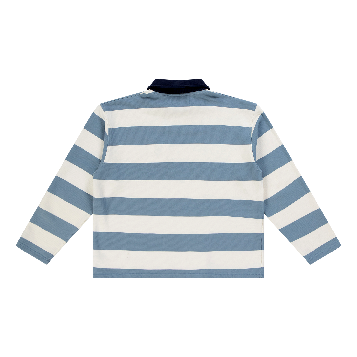 Batting & Fielding Striped Crewneck Polo Marshmallow Cold Blue