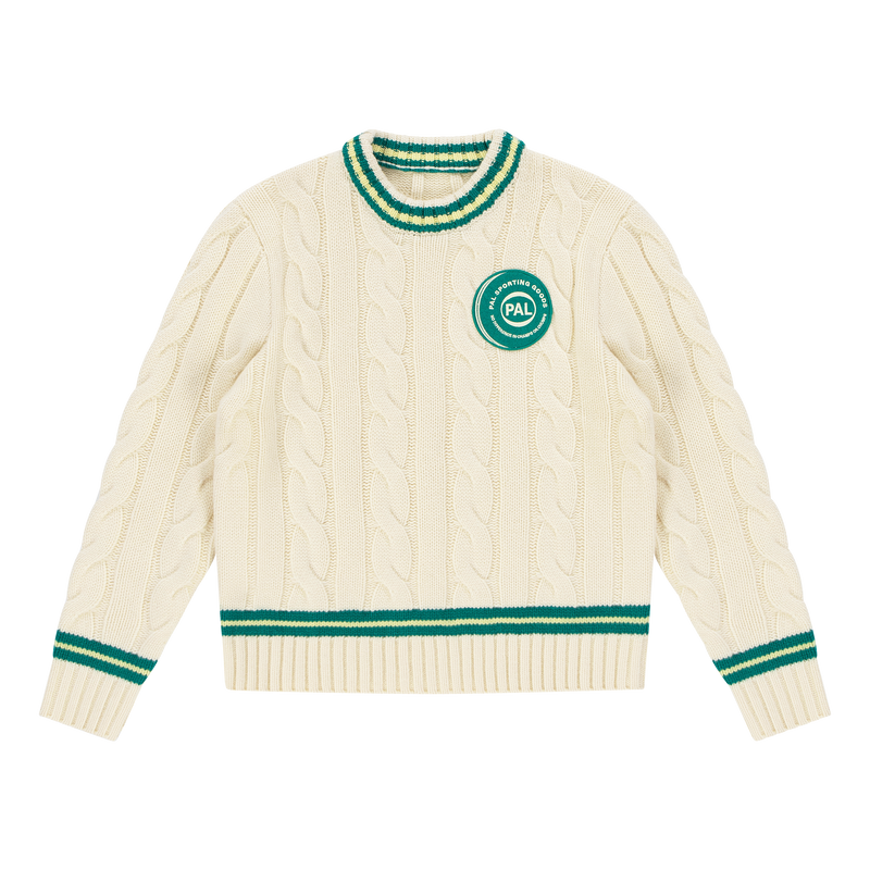 Bye Cable Knit Wool Cricket Sweater Marshmallow Myrtle