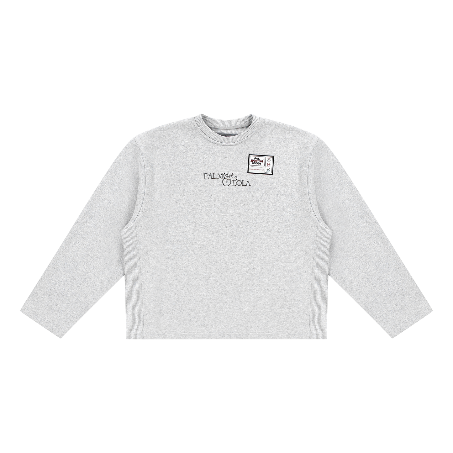 Wolds Crewneck without Cuff Light Gray Marl