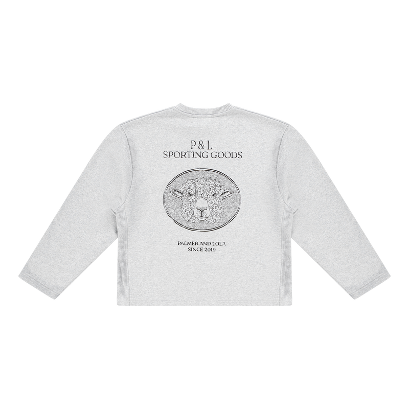 Wolds Crewneck without Cuff Light Gray Marl