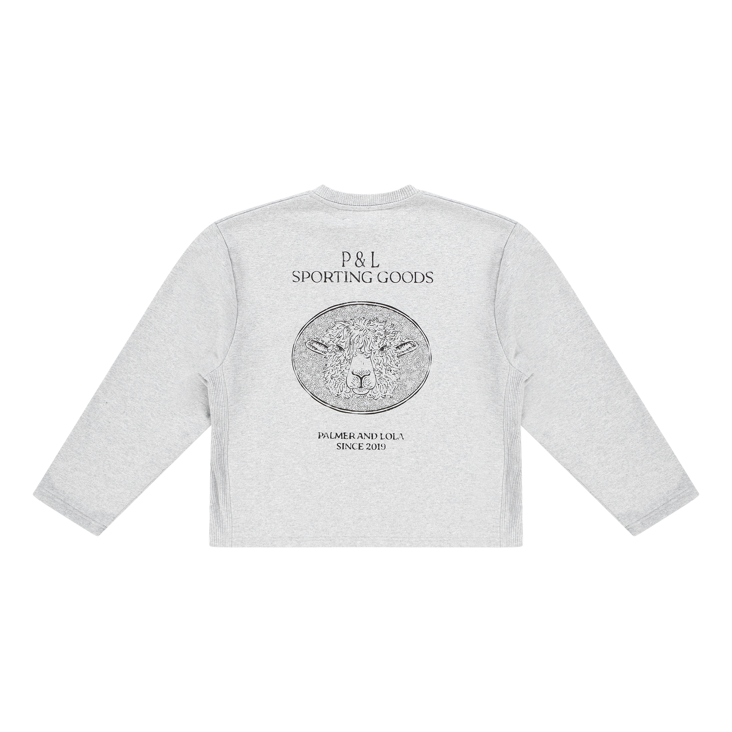 Wolds Crewneck without Cuff Light Gray Marl