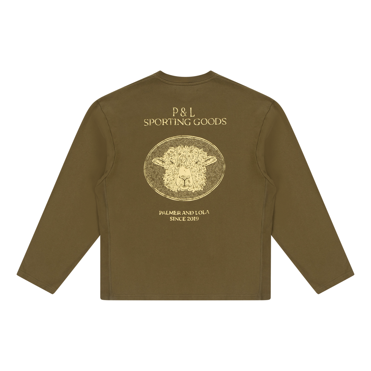 Wolds Crewneck without Cuff Military Olive