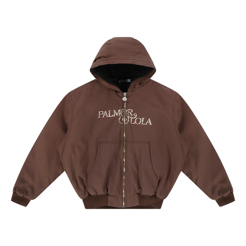 Wolds Full Zip Hooded Jacket Deep Mahogany